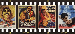 Filmstrip with Mexican film poster images