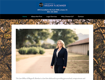 Law office of Megan N. Bowker homepage