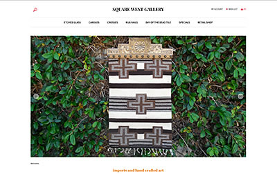 SquareWestGallery.com homepage